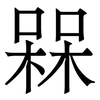 槑: Serifenschrift (Songti/Mingti) 槑: Serifenschrift (Songti/Mingti)