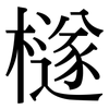 檖: Serifenschrift (Songti/Mingti)