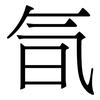 氜: Serifenschrift (Songti/Mingti) 氜: Serifenschrift (Songti/Mingti)