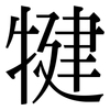 犍: Serifenschrift (Songti/Mingti)