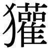 獾: Serifenschrift (Songti/Mingti)