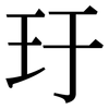 玗: Serifenschrift (Songti/Mingti)