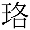 珞: Serifenschrift (Songti/Mingti)