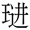 琎: Serifenschrift (Songti/Mingti) 琎: Serifenschrift (Songti/Mingti)