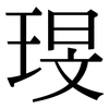 琝: Serifenschrift (Songti/Mingti) 琝: Serifenschrift (Songti/Mingti)