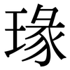 瑑: Serifenschrift (Songti/Mingti)