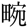 畹: Serifenschrift (Songti/Mingti)