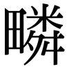 疄: Serifenschrift (Songti/Mingti)