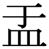 盂: Serifenschrift (Songti/Mingti)