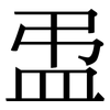 盄: Serifenschrift (Songti/Mingti)