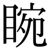 睕: Serifenschrift (Songti/Mingti)