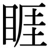 睚: Serifenschrift (Songti/Mingti)