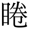 睠: Serifenschrift (Songti/Mingti)