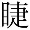 睫: Serifenschrift (Songti/Mingti) 睫: Serifenschrift (Songti/Mingti)
