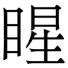 睲: Serifenschrift (Songti/Mingti)