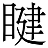 睷: Serifenschrift (Songti/Mingti)