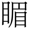 睸: Serifenschrift (Songti/Mingti)