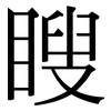 瞍: Serifenschrift (Songti/Mingti)