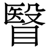 瞖: Serifenschrift (Songti/Mingti)