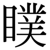 瞨: Serifenschrift (Songti/Mingti)
