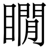 瞯: Serifenschrift (Songti/Mingti)