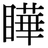 瞱: Serifenschrift (Songti/Mingti) 瞱: Serifenschrift (Songti/Mingti)