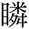 瞵: Serifenschrift (Songti/Mingti)