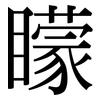 矇: Serifenschrift (Songti/Mingti)