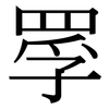 罦: Serifenschrift (Songti/Mingti)
