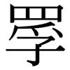 罦: Serifenschrift (Songti/Mingti)