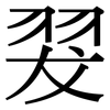 翇: Serifenschrift (Songti/Mingti) 翇: Serifenschrift (Songti/Mingti)