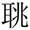聎: Serifenschrift (Songti/Mingti) 聎: Serifenschrift (Songti/Mingti)