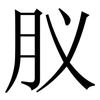 肞: Serifenschrift (Songti/Mingti) 肞: Serifenschrift (Songti/Mingti)