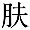 肤: Serifenschrift (Songti/Mingti) 肤: Serifenschrift (Songti/Mingti)