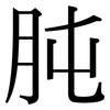 肫: Serifenschrift (Songti/Mingti)