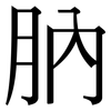 肭: Serifenschrift (Songti/Mingti)