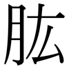 肱: Serifenschrift (Songti/Mingti)