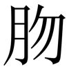 肳: Serifenschrift (Songti/Mingti)