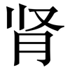 肾: Serifenschrift (Songti/Mingti) 肾: Serifenschrift (Songti/Mingti)