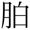 胉: Serifenschrift (Songti/Mingti)