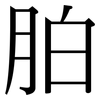 胉: Serifenschrift (Songti/Mingti)