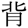 背: serif (Songti/Mingti) 背: serif (Songti/Mingti)
