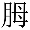 胟: Serifenschrift (Songti/Mingti) 胟: Serifenschrift (Songti/Mingti)