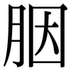 胭: Serifenschrift (Songti/Mingti)