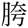 胯: Serifenschrift (Songti/Mingti)