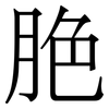 脃: Serifenschrift (Songti/Mingti)
