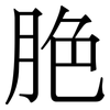 脃: Serifenschrift (Songti/Mingti)