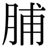 脯: Serifenschrift (Songti/Mingti)