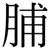 脯: Serifenschrift (Songti/Mingti)