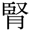 腎: Serifenschrift (Songti/Mingti) 腎: Serifenschrift (Songti/Mingti)